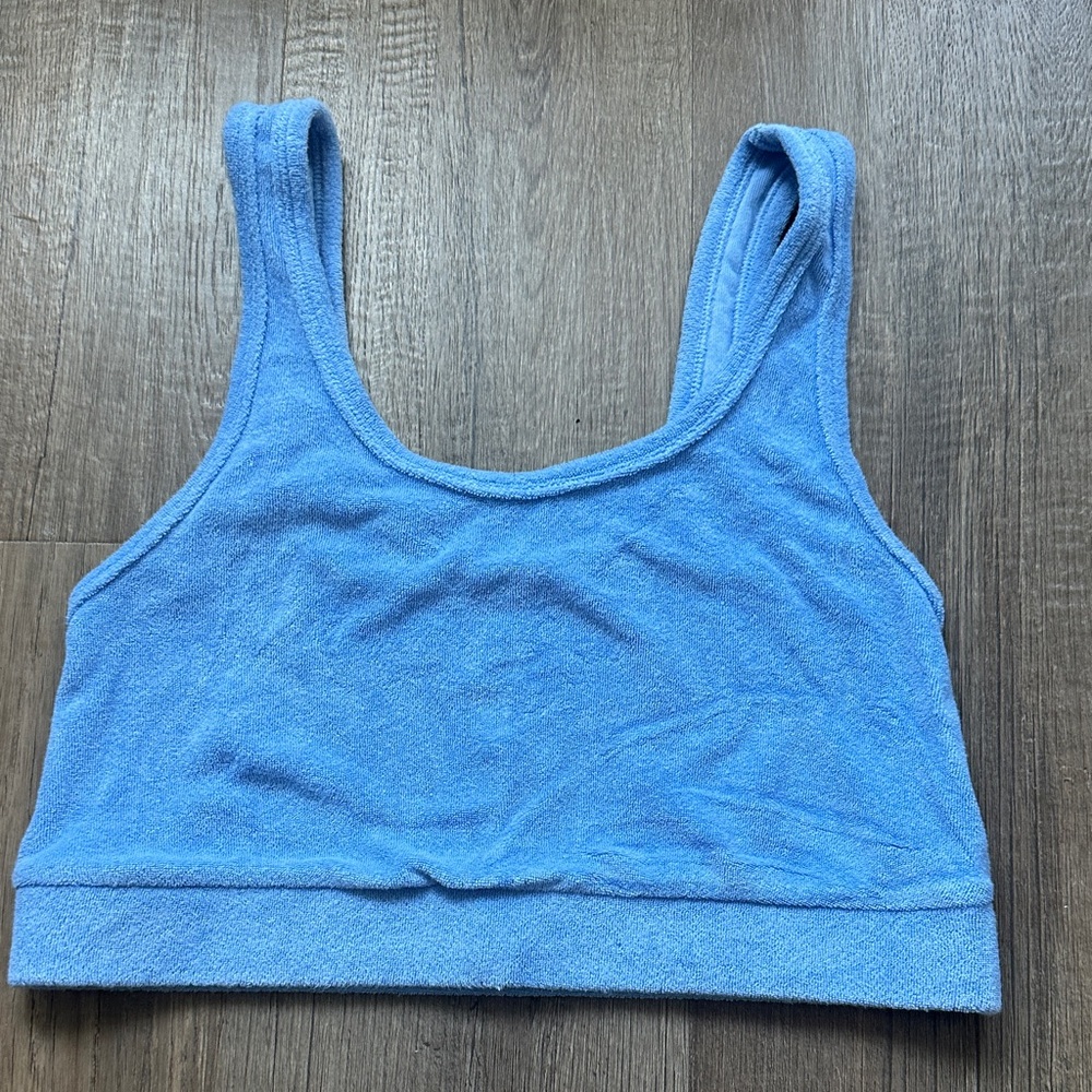 Aerie Blue Terry Sports Bra